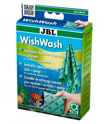 JBL WishWash - Panno e spugna per la pulizia di acquari e terrari