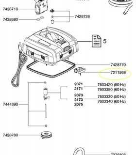 Eheim Locking device per filtri prof 3 250/350/600, prof 3e 350, prof 4+ 250/350/600, prof 4e+ 350