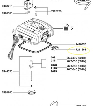 Eheim Locking device per filtri prof 3 250/350/600, prof 3e 350, prof 4+ 250/350/600, prof 4e+ 350