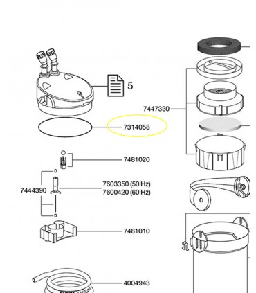Eheim Sealing ring per ecco (2231/33/35), ecco comfort (2232/34/36), ecco pro (2032/34/36)