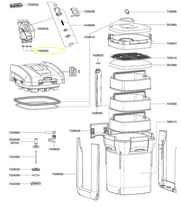 Eheim Adapter set Ring per filtro professionel 3 1200XL/1200XLT