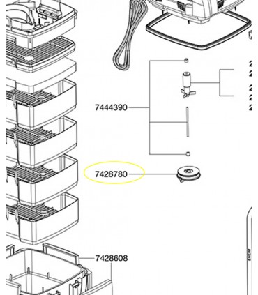 Eheim Coprigirante filtro professionel 3 250/350/600,3e 350,3 250T/350T,4+ 250/350/600,4e+ 350,4+ 250T/350T,5e 350