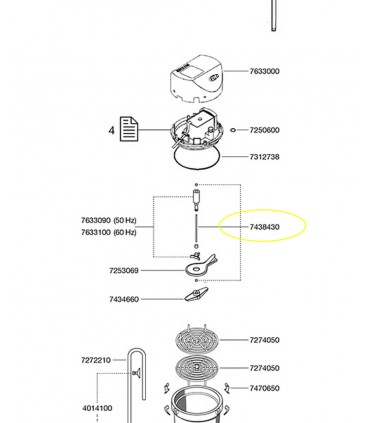 Eheim Shaft and bushings alberino per classic 350/600