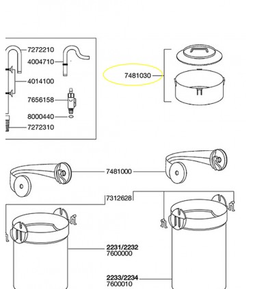 Eheim Contenitore filtro per 2231/33/35
