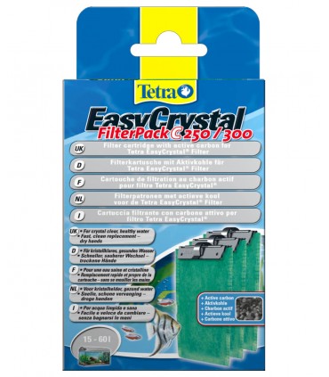 Tetra EasyCrystal Filter Pack C250/300 Cartucce filtranti con carbone attivo