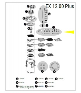 Tetra EX 1200 set tubi di pescaggio